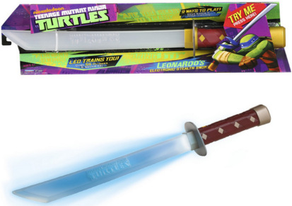 厂家直销 彩星忍者神龟刀leonardo闪光武器剑玩具刀模型发光发声