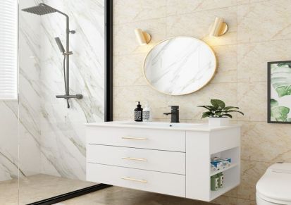 智能北欧橡木浴室柜 永洛达 组合现代简约挂式镜柜