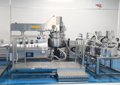 真空均质膏霜乳化机200L高速运转剪切细化全自动流水线厂家