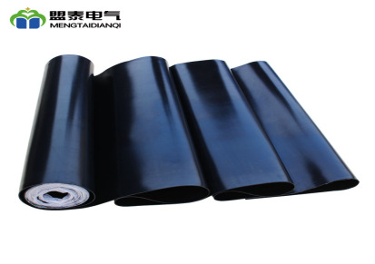 盟泰电气 黑色条纹橡胶垫 配电室绝缘胶板 35kv耐高压铺地胶皮