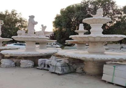 大型双层水钵 喷水池雕塑雕刻景观 使用寿命长 骏兴异形石材