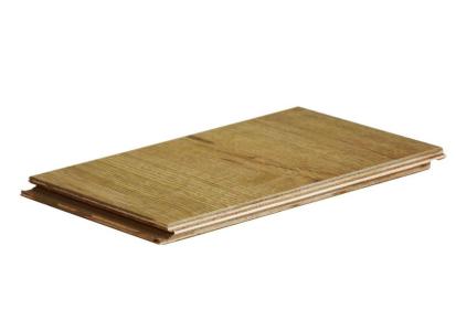 志得多层实木复合浅色橡木炭化锯齿纹地暖锁扣木地板环保灰色地板