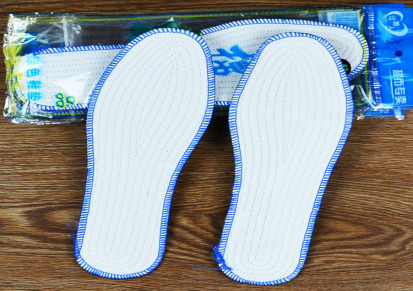蓝锁边超好质量布面军训学生一次性鞋垫吸湿排汗舒适专用鞋垫