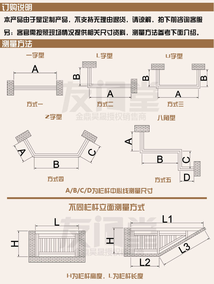 订购说明测量安装-须知-招商_01铜钢铝艺楼梯扶手