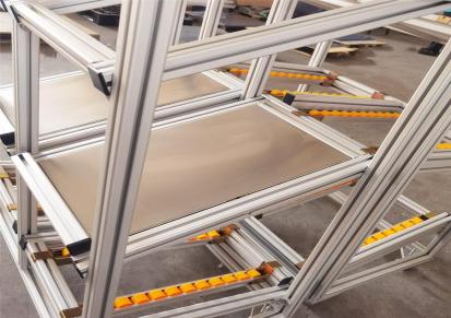 铝型材仓储物料货架 流利条架子定制加工 铝型材流利条货架 全套设计 恒峰铝业