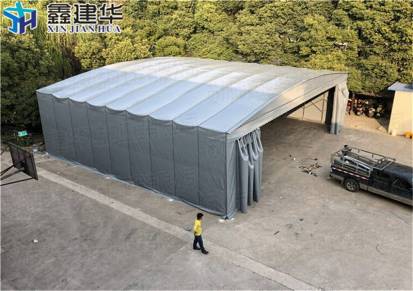 折叠活动帐篷的尺寸-天津户外仓储雨棚布-上门安装大型推拉篷仓库
