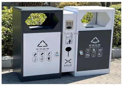 户外垃圾桶宇泰宏图生产不锈钢小区公园分类垃圾箱批发价格