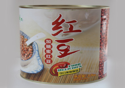 厂家供应加糖蜜汁罐头系列 小罐头 红豆 绿豆 西米露 芦荟