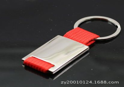 夹红色麻布精品钥匙扣 汽车钥匙链 红布条夹心锁匙扣