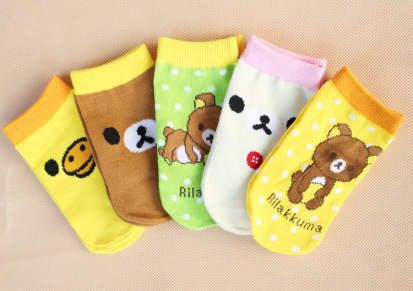 日式冬季儿童袜 冬季保暖婴儿袜 可爱卡通图案童袜 库存 现货