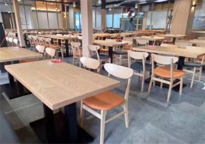 鸿河四人桌定制 餐饮餐厅家具餐桌椅生产批发