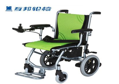 互邦电动老人残疾人轮椅车HBLD3-C锂电池铝合金电动轻便折叠轮椅货到付款