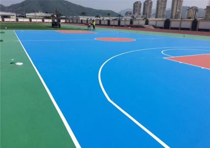 5mm篮球场地面硅pu塑胶地面 永鸿体育材料施工一体YH78463