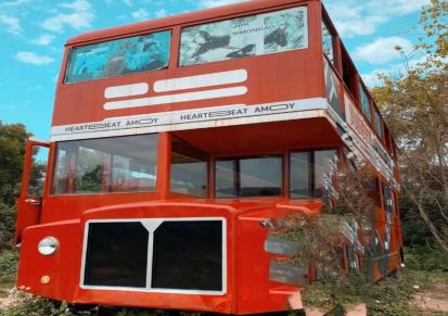 信晟达伦敦红色双层巴士商场美陈布置道具电车