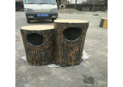 柳州水泥仿木垃圾桶生产厂家 款式多种