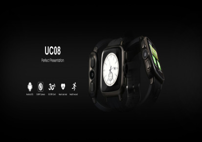 UC08安卓系统智能手表手机插卡心率WifiGPS定位3G通话真三防水