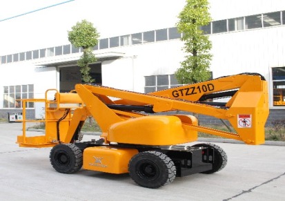 运想重工GTZZ10D电动折臂高空作业升降机10米自行走高空作业车