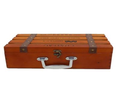 厂家批发镂空式木盒 四支木质酒盒 高档仿古木头工艺盒子定做