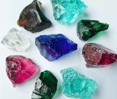 鸿石矿业供应水磨石骨料 彩色玻璃砂 人造石玻璃颗粒