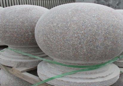 大理石耐磨阻车石球一个安装粗面广场用异型石材 冠众石材