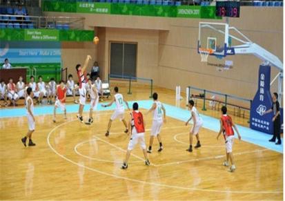 张掖市学校体育企口硬木地板 学校篮球专用木地板——恩比恩体育源头厂家供应直销