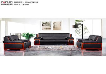 现代简约牛皮办公沙发舒适耐脏 可定制颜色 雅赫软装