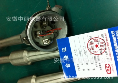安徽中丽电器》供应活动螺纹接头式热电偶WRN-92