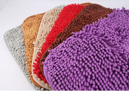 厂家直销冬季棉单垫 长毛方垫 毛毛虫方垫 珊瑚绒方垫