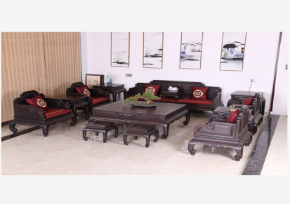 选购正宗红木紫光檀明式沙发找名琢世家红木家具厂