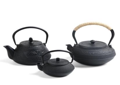 铸铁壶无涂层铁茶壶套装日本南部生铁壶茶具 颗粒壶烧水煮茶老铁壶
