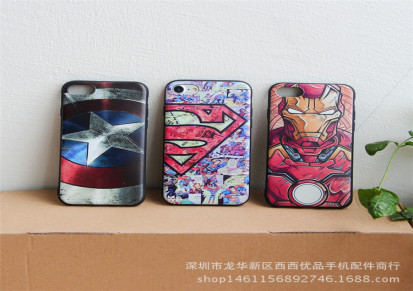 潮款苹果7手机壳 美国队长超人迷彩蝙蝠侠iPhone6 plus手机套5SE