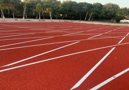 建兴体育 学校操场环保标准全塑型自接纹塑胶跑道