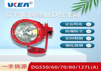 玮肯防爆 矿用铸钢隔爆型LED投光灯DGS80/127L(D)灯具