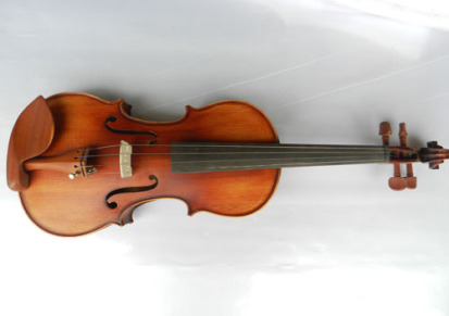 泰兴龙之音乐器 吊木筋哑光仿古普花小提琴 枣木配件