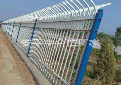 加工定制锌钢护栏B型三横栏 单向防攀爬锌钢护栏宇合仁厂家