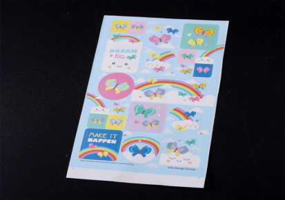 深圳富源丰厂家动漫卡通贴纸标签手账贴纸透明不干胶印刷DIY设计卡通标签