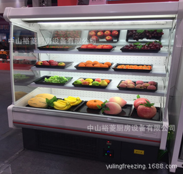 喷雾加湿风幕柜水果保鲜柜饮料生鲜冷藏展示柜超市水果冷柜立风柜