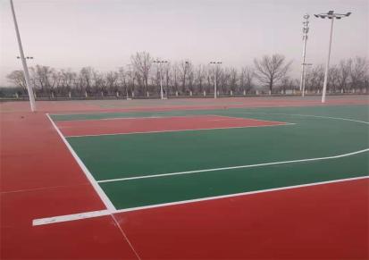 友弘体育 新国标透气型塑胶跑道材料 学校硅pu篮球操场运动地胶铺设