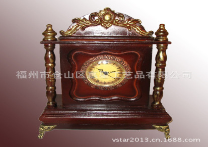 DJ-VS1183 复古木质座钟 手工艺品 古典家居装饰品