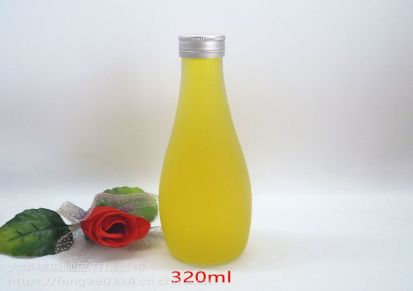 375ml蒙砂玻璃饮料瓶宏华出口玻璃瓶