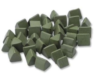 厂家直销绿高铝三角 绿色氧化铝陶瓷三角 绿三角 精抛磨料