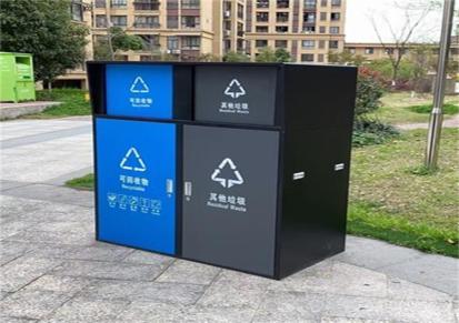环卫垃圾桶 户外垃圾箱不锈钢钢木果皮箱公园 市政垃圾分类