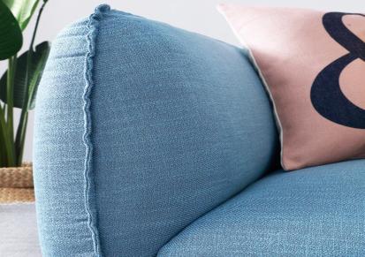 搏德森北欧三人沙发现代简约小户型公寓出租房家具羽绒乳胶布艺单双位厂家
