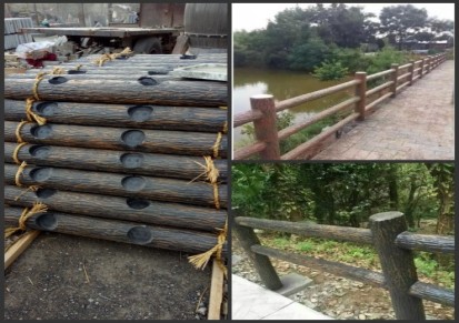 兰州水泥仿木栏杆生产厂家 荷塘改造水泥栏杆