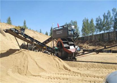 洗沙制沙生产线 小型破碎机 配套轮式洗沙设备 安装快捷