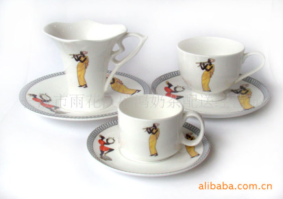 批发供应采用优质陶瓷精心制作台湾YAMI吹笛意式/花式咖啡杯
