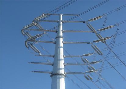 鸿发可维修 电力钢管杆 66KV电力钢杆 输电线路独管塔