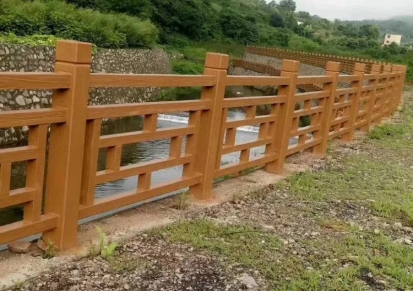 兰州水泥仿木栏杆生产厂家 荷塘改造水泥栏杆