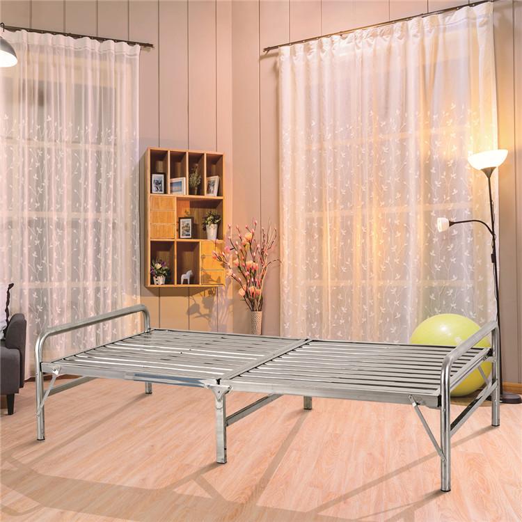 不锈钢单人折叠床 汇瑜新 加厚折叠单人床 可定制加工 折叠床午睡床