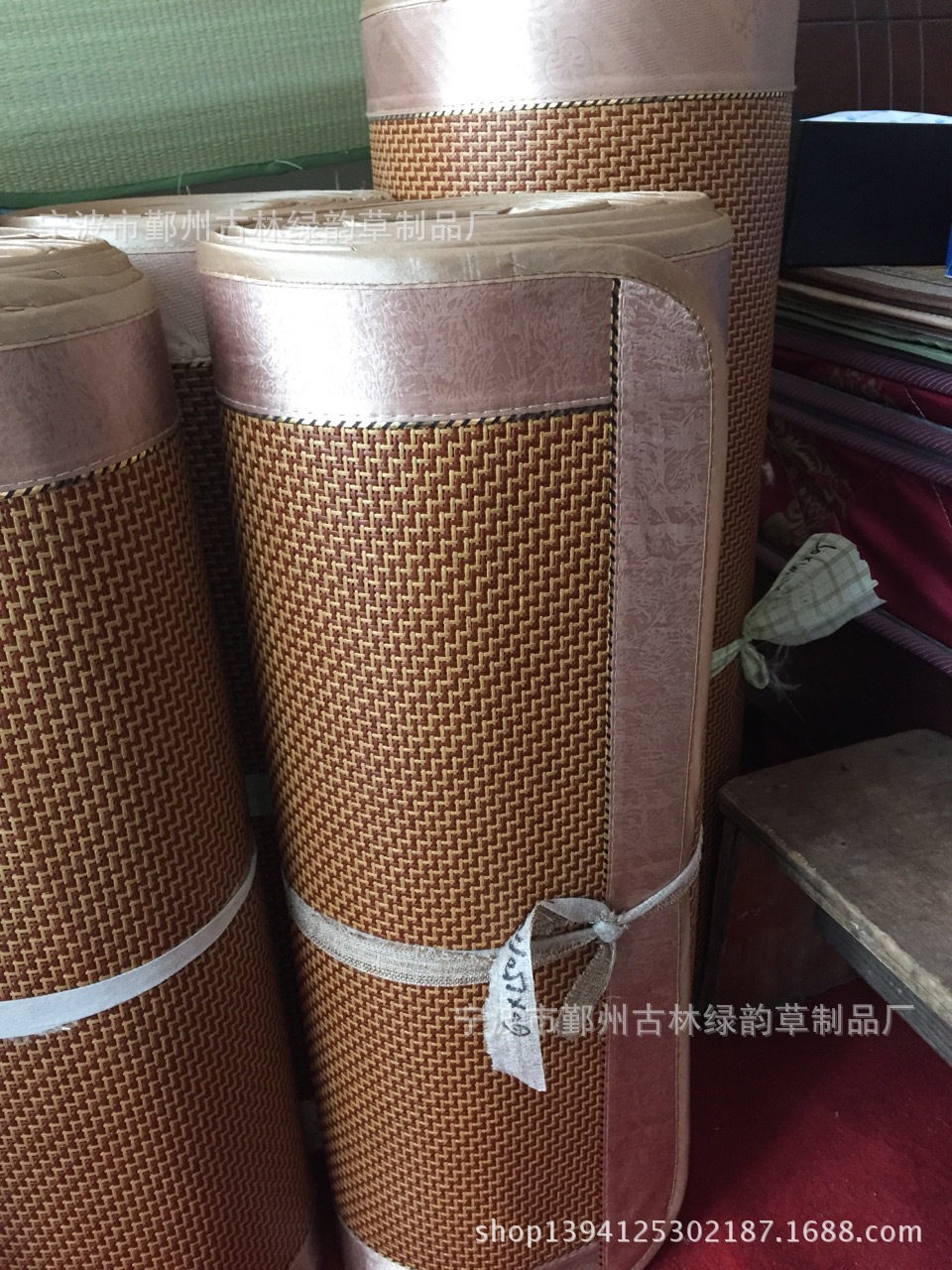 现货供应优质竹席凉席夏季 可折叠双人1.5m 1.8米包边席子可团购